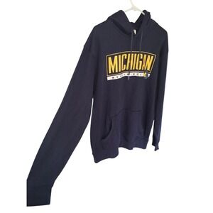 Pro Edge Michigan Wolverines Pullover Hoodie Blue Men's Large Long Sleeve NWT